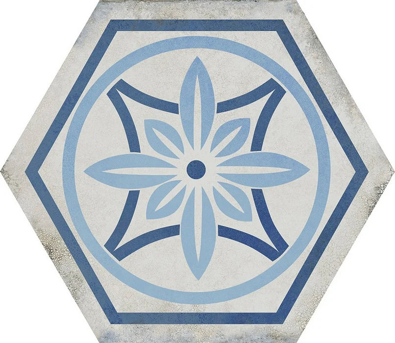 Vietri Esagona Decoro 40x35 Savoia Italia