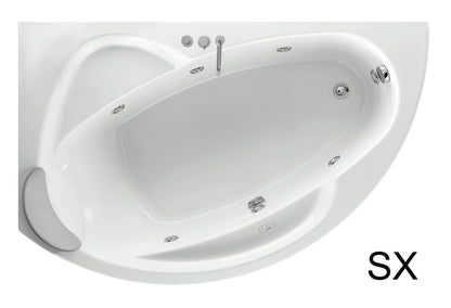 Vasca Angolare Asimettrica Semicircolare Vogue Novellini