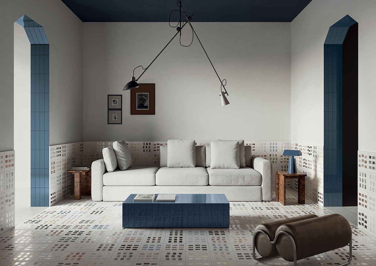 FOREVER COLOR HIGH GLOSS BLUE 6X25 CIR CERAMICHE