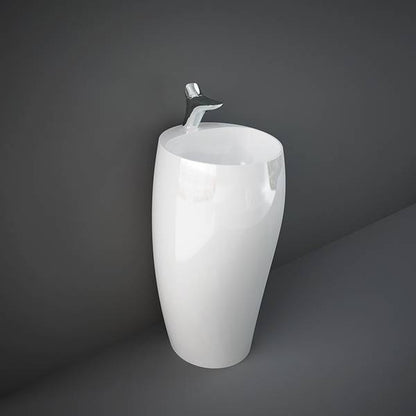 Cloud Lavabo Autoportante C/Foro per rubinetto Bianco Alpino Rak Ceramics