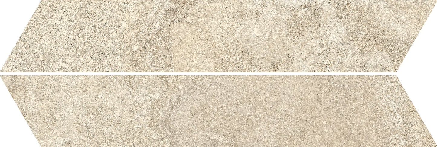 LIMESTONE CHEVRON FRENCH BEIGE LEVIGATO RETTIFICATO 10X53 - CERAMICHE PIEMME