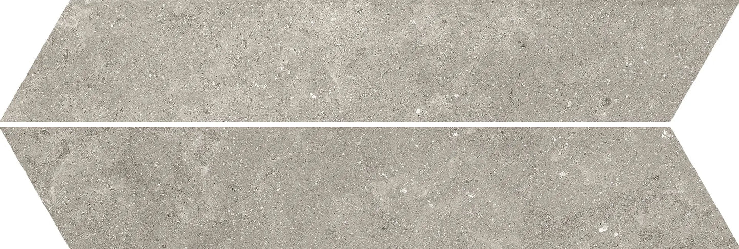 LIMESTONE CHEVRON ENGLISH GREY LEVIGATO RETTIFICATO 10X53 - CERAMICHE PIEMME