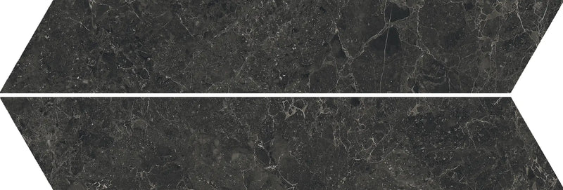 LIMESTONE CHEVRON BELGIUM BLACK NATURALE RETTIFICATO 10X53 - CERAMICHE PIEMME