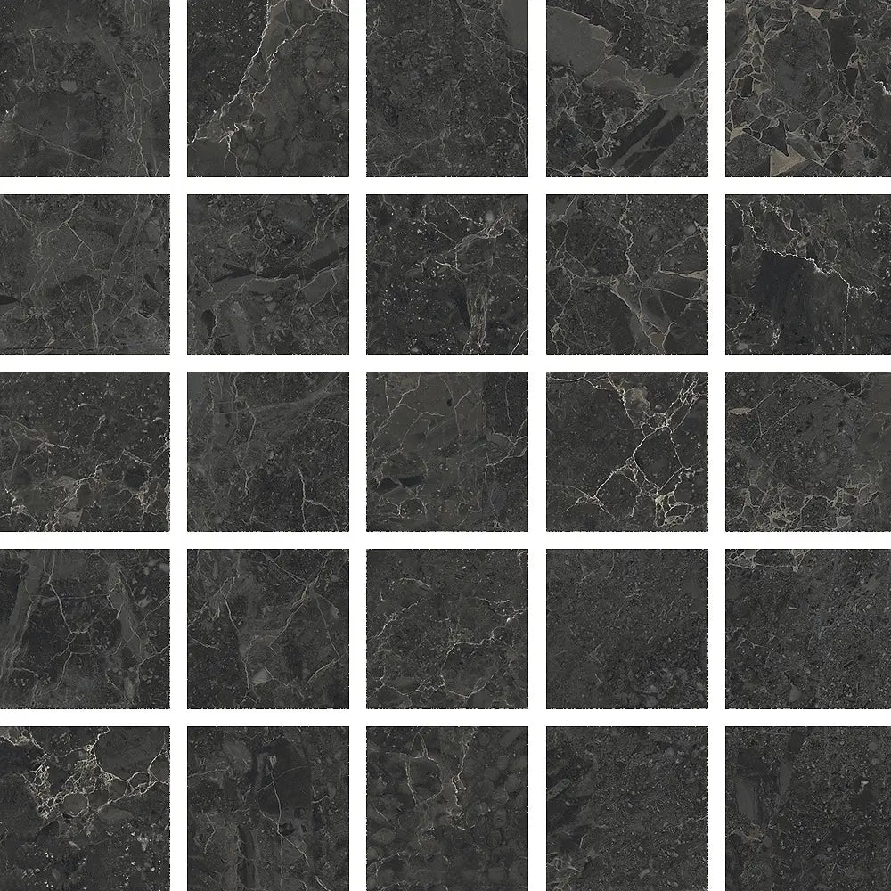 LIMESTONE BELGIUM BLACK MOSAICO MIX LEVIGATO 30X30 NATURALE - CERAMICHE PIEMME