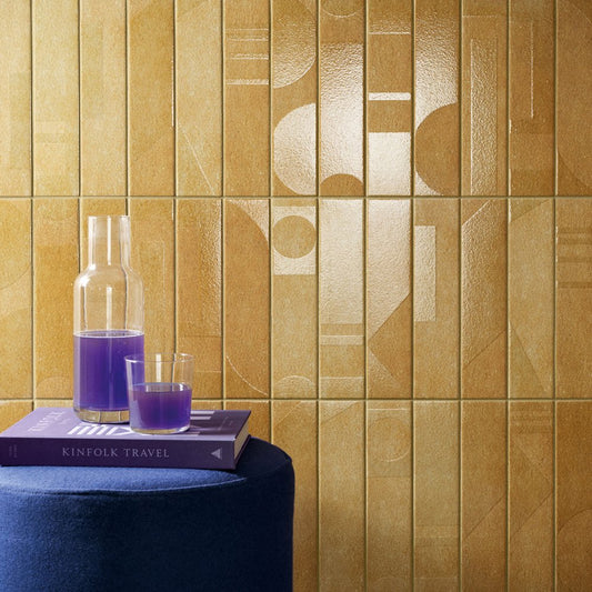 Porta Nuova Bicocca Senape Mix 6,5x29 Cir Ceramiche