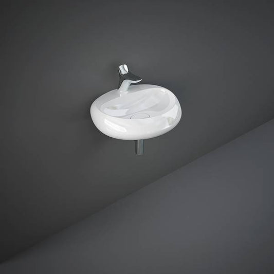 Cloud Lavabo sospeso bianco alpino L. 55 cm Rak Ceramics