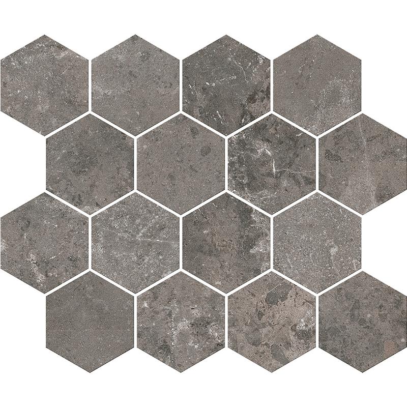 Concreta Mosaico Esagona Antracite 25X30 Serenissima Ceramiche