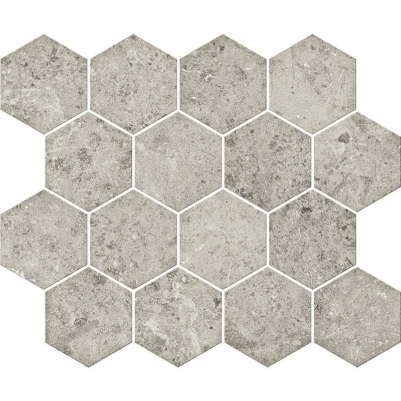 Concreta Mosaico Esagona Titanio 25X30 Serenissima Ceramiche