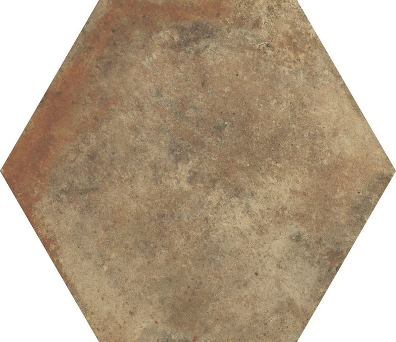 Cotto Artigianale Senese Esagona 40x35 Bordo Nat. Matt Savoia Italia