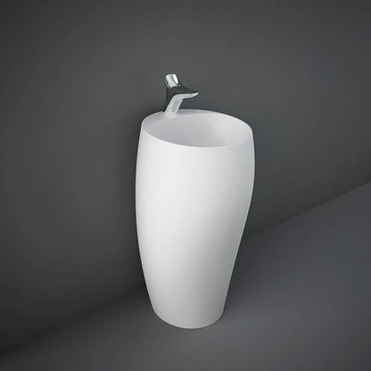 Cloud Lavabo Autoportante C/Foro per rubinetto Bianco Opaco Rak Ceramics