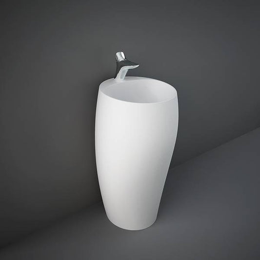 Cloud Lavabo Autoportante C/Foro per rubinetto Bianco Opaco Rak Ceramics