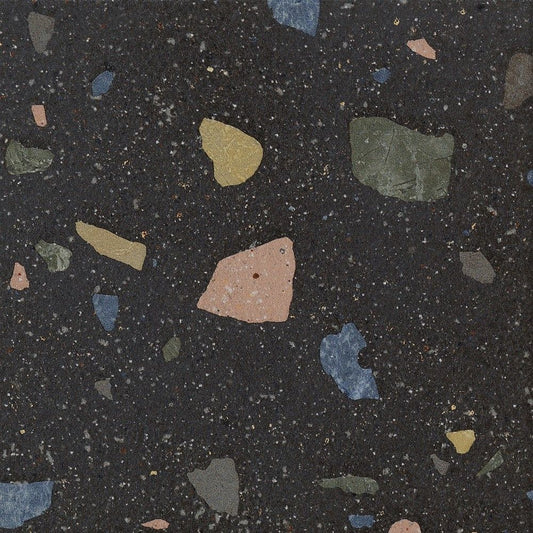 FOREVER COLOR TERRAZZO BLACK 20X20 CIR CERAMICHE