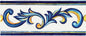 Cotto Mediterraneo Listello Nerella Blu 11,5X30 Savoia Italia