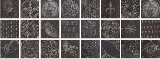 Molo audace decoro molo nero mix 20x20 Cir ceramiche