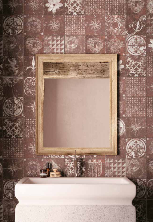 Molo Audace decoro molo rosso mix 20x20 Cir ceramiche