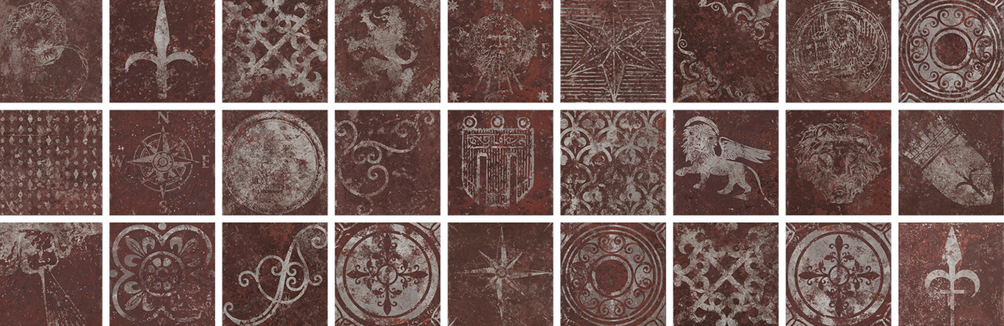 Molo Audace decoro molo rosso mix 20x20 Cir ceramiche