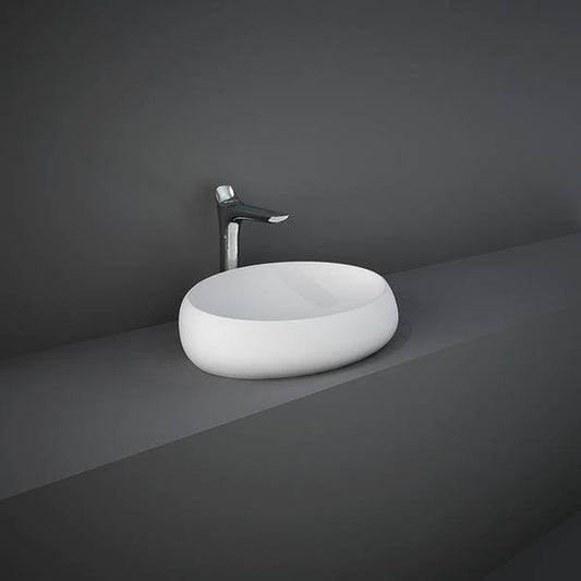 Cloud Lavabo da appoggio ovale L. 58 cm bianco opaco Rak Ceramics