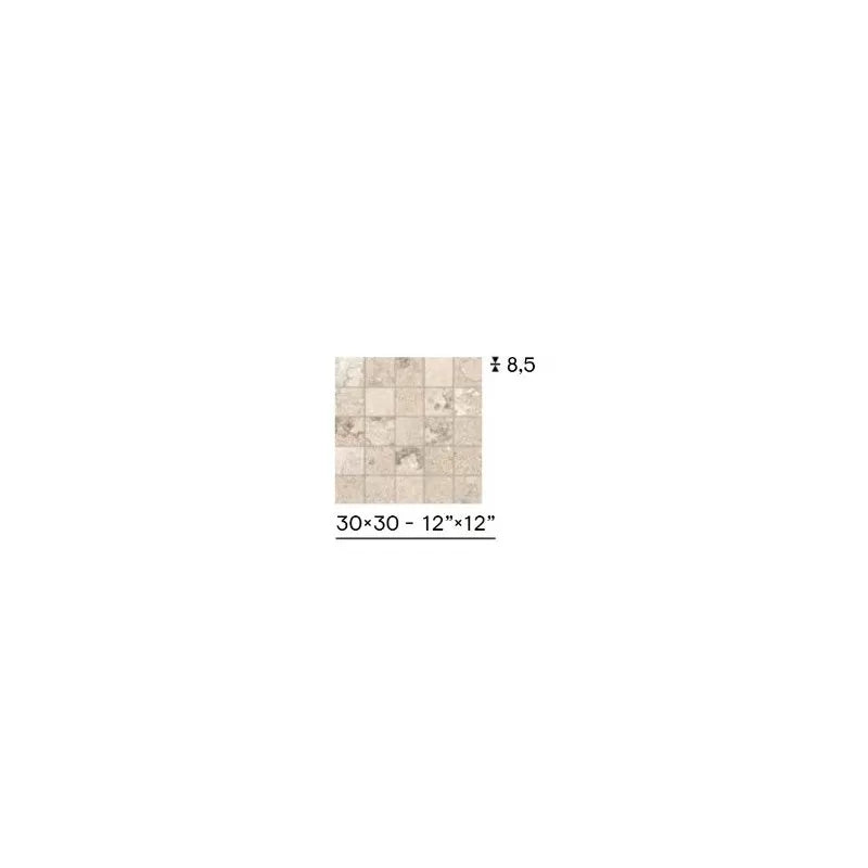 LIMESTONE FRENCH BEIGE MOSAICO MIX LEVIGATO 30X30 NATURALE - CERAMICHE PIEMME