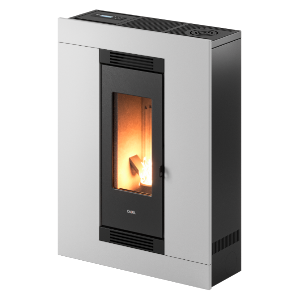 Luce Plus 9 Flexit Metallo Bianco Stufa a Pellet 8,5 Kw Canalizzata Ad Aria CADEL