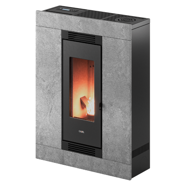 Luce Plus 9 Flexit Pietra Serpentino Stufa a Pellet 8,5 Kw Canalizzata Ad Aria CADEL