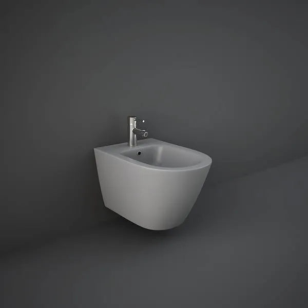 Feeling Bidet sospeso fissaggio nascosto grigio opaco matt erogazione rubinetto Rak