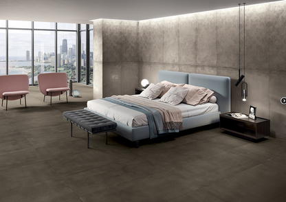 Infinity moka Wax/Rett. 80x80 Cercom ceramiche