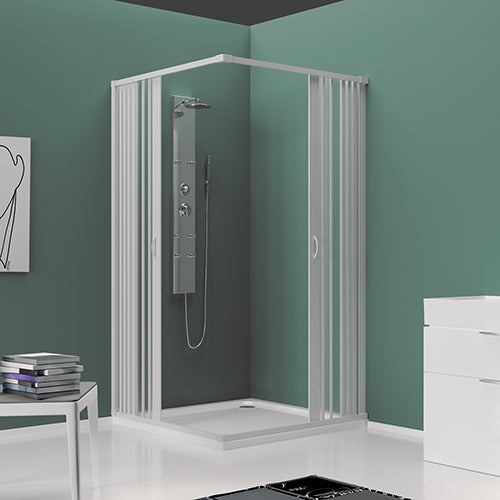 Rosy Plisse 90x90 Box Doccia 2 lati a soffietto