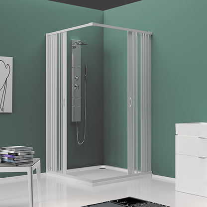 Rosy Plisse 90x90 Box Doccia 2 lati a soffietto