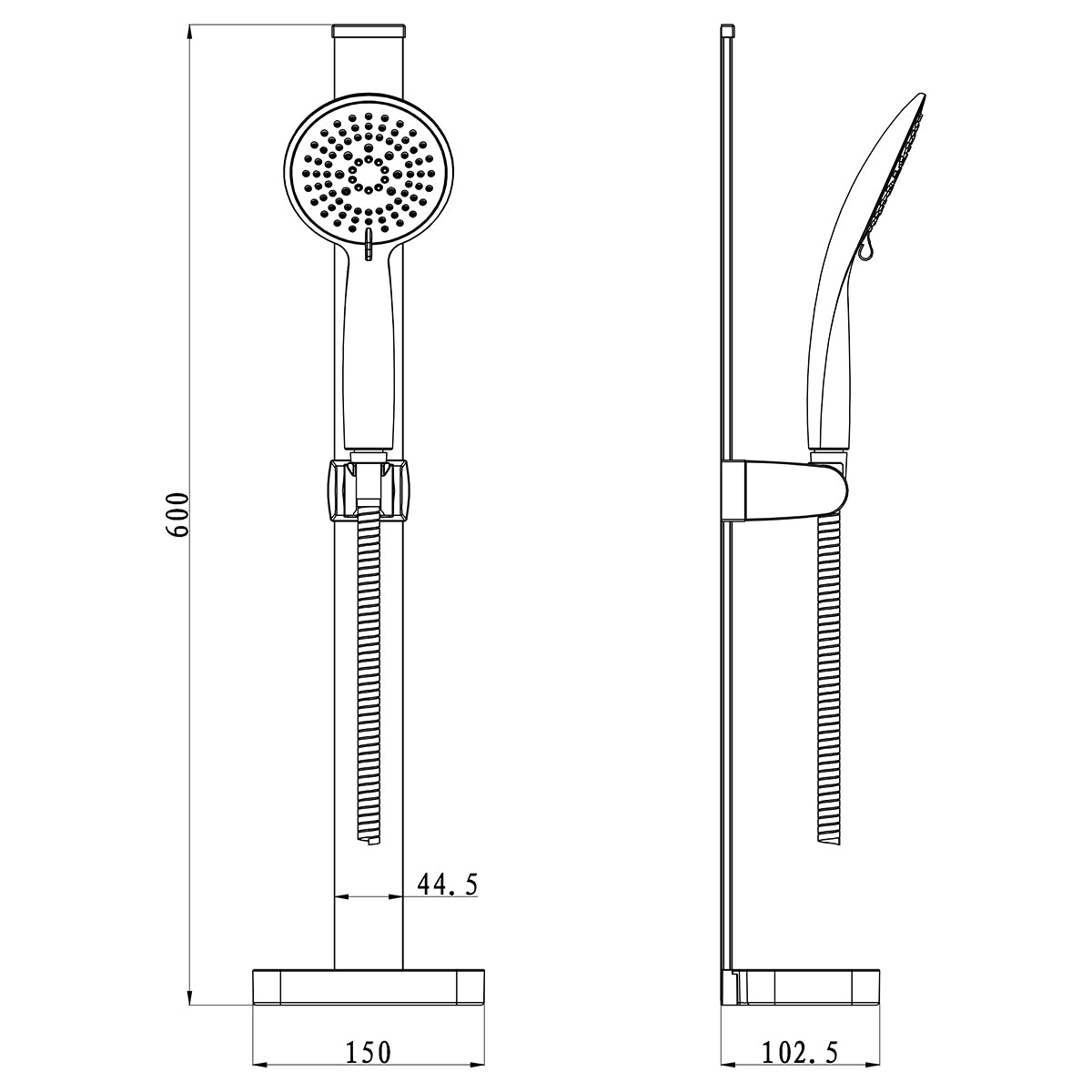 Alghero Cromo Saliscendi Doccia