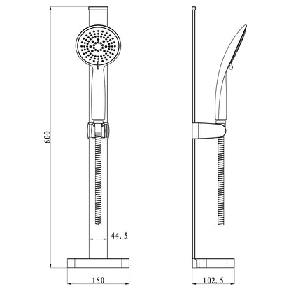 Alghero Cromo Saliscendi Doccia
