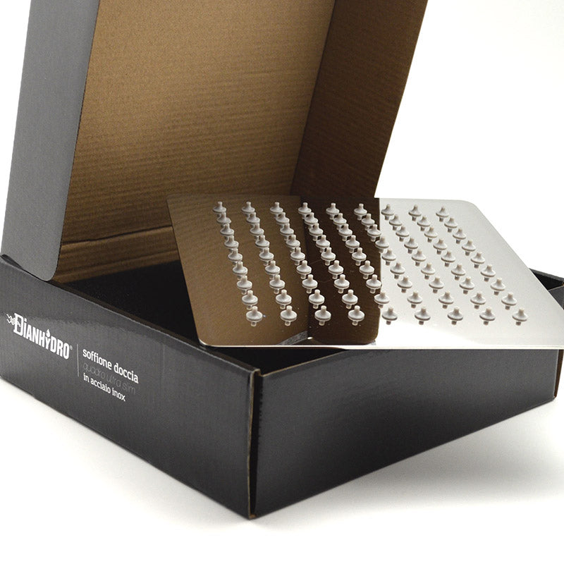 Soffione Doccia Quadro Slim Acciaio Inox d.250