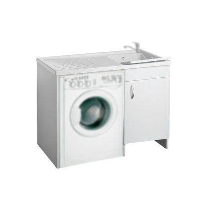 Mobile In Legno Con Lavatoio+Coprilavatrice 60x190xH89 Vasca a Destra Mod.Idex