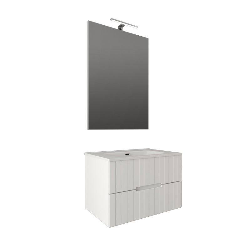 MOBILE BAGNO COMPLETO VANIA BIANCO OPACO L. 100 CM BADEN HAUS