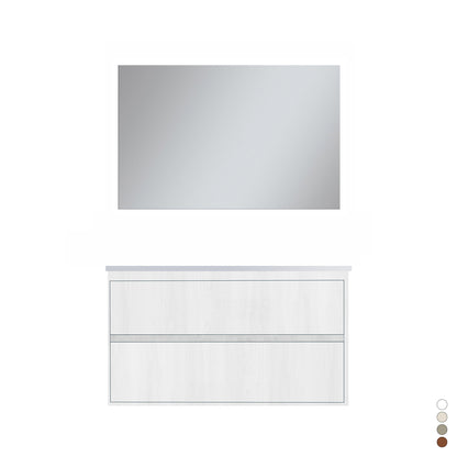 ELEGANCE MOBILE BAGNO SOSPESO L. 100 CM LARICE BIANCO