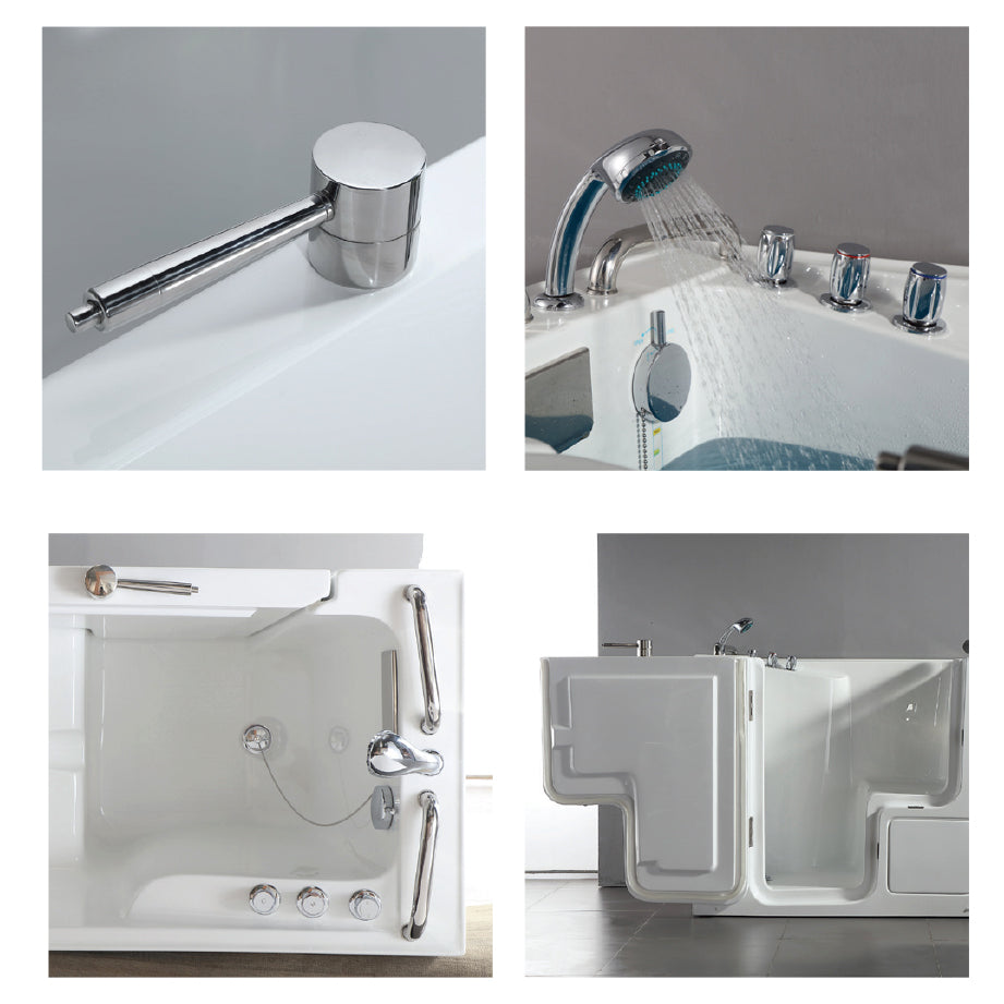 Leda Vasca per anziani Pannello Lato chiuso a SX