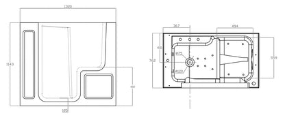 Leda Vasca per anziani Versione Centro Parete