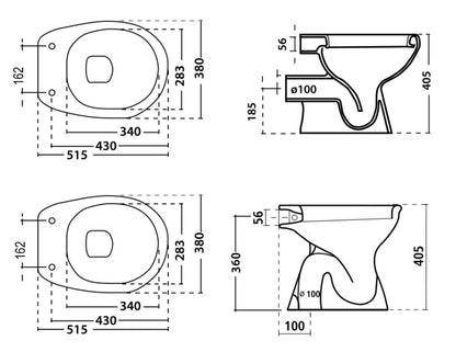 VASO FELCE SCARICO A PAVIMENTO LINPHA