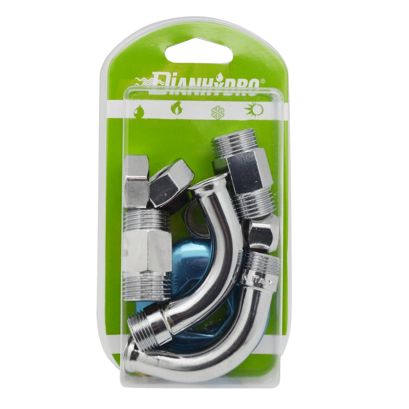 CURVETTE SOTTOLAVABO A 90° COMPLETA BLISTER