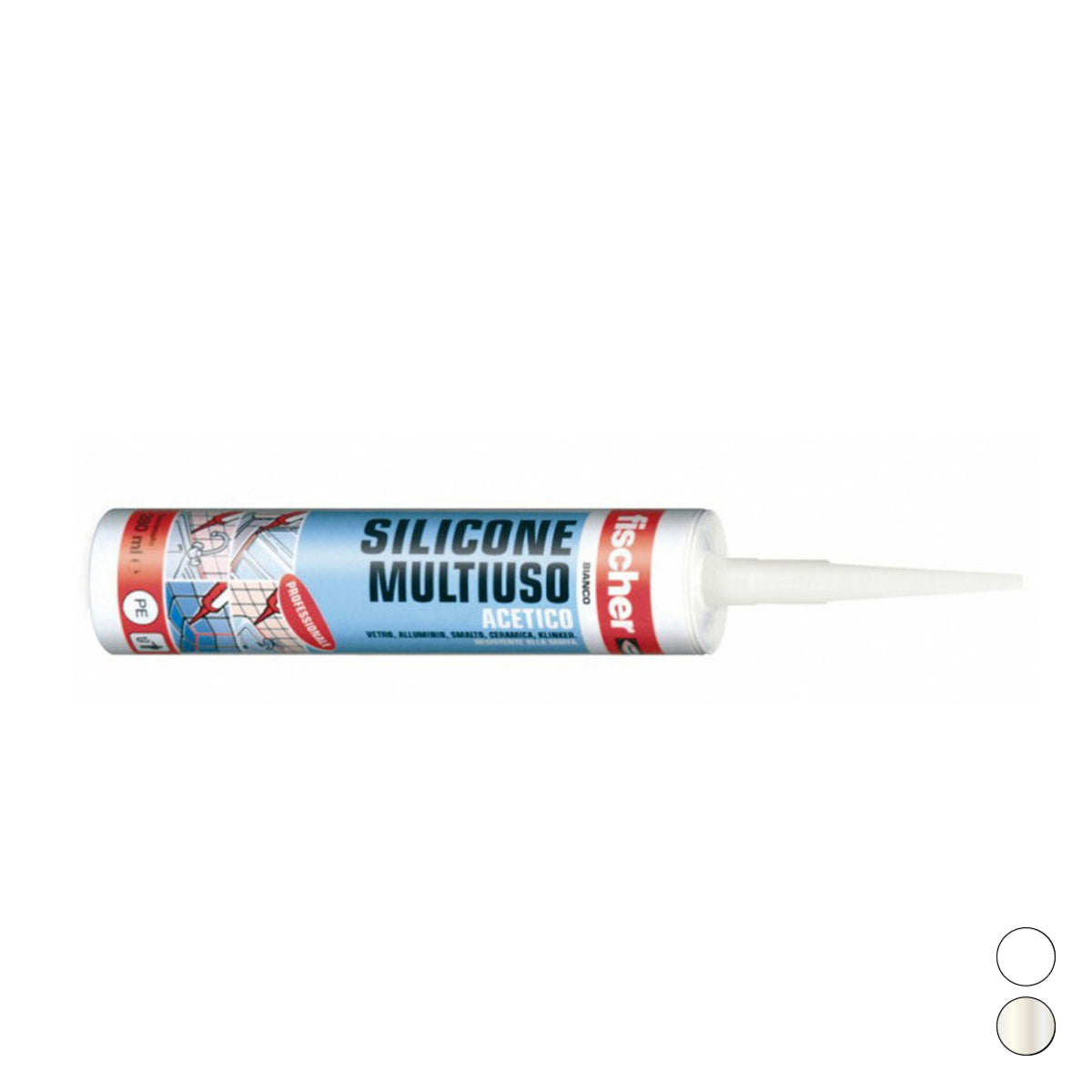 Silicone Multiuso Acetico Bianco Fischer