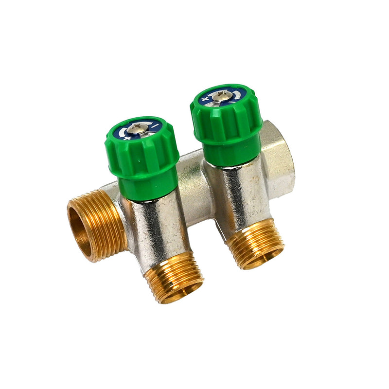 Collettore Lineare C/Rubinetti D'arresto 2 Derivazioni Impex 3/4x1/2 Dianflex
