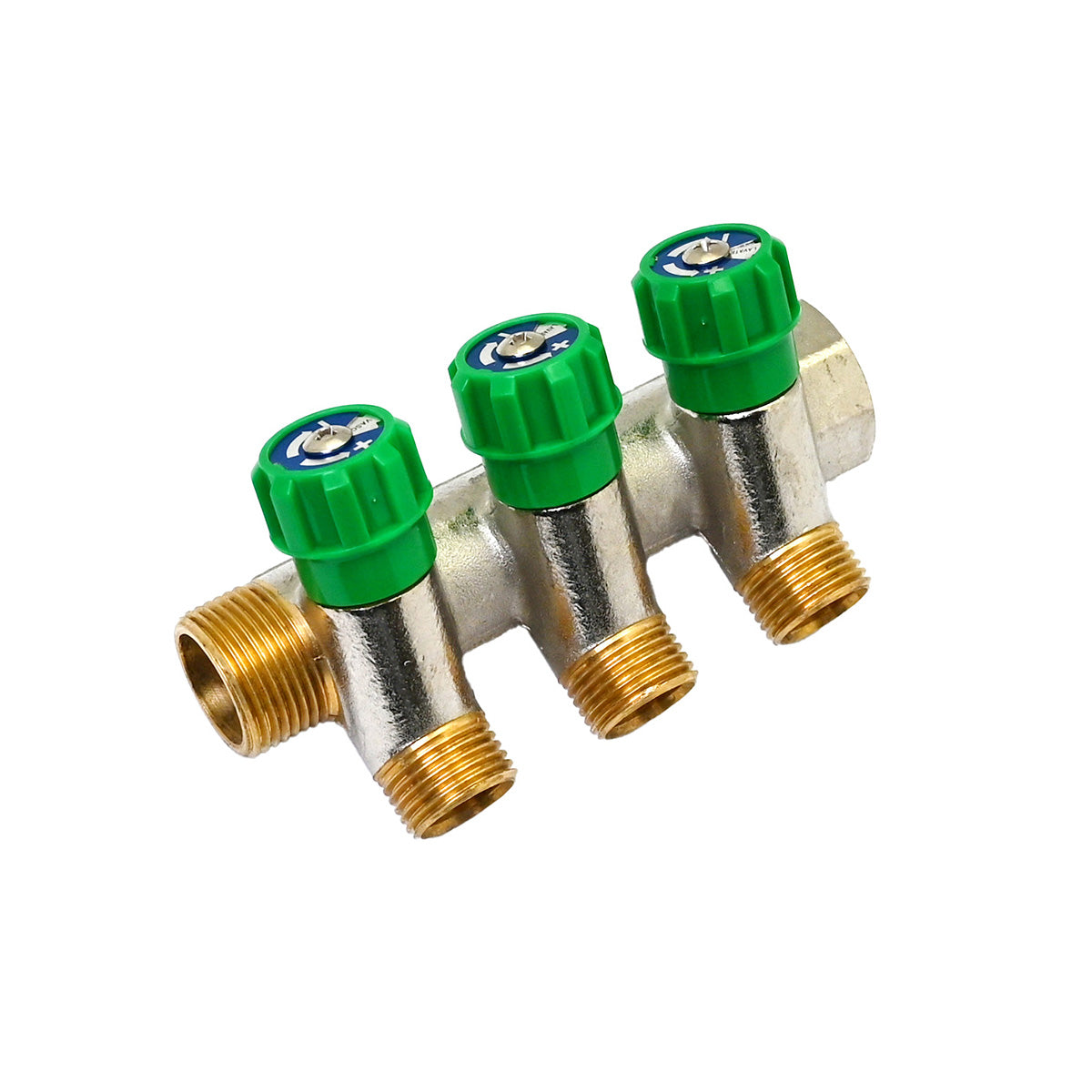 COLLETTORE LINEARE CON RUBINETTI D'ARRESTO 3 DERIVAZIONI IMPEX 3/4x1/2