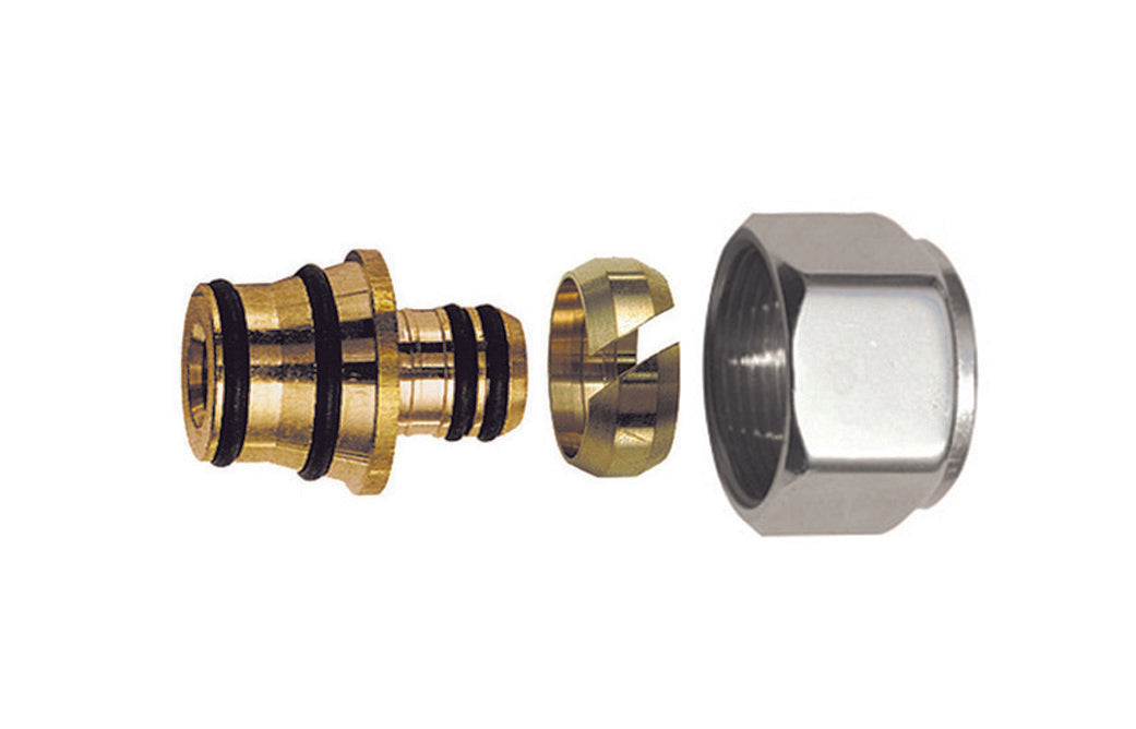 Adattatore per Tubo Multistrato Cromo-Lucido D. 16x2 Santangelo SF