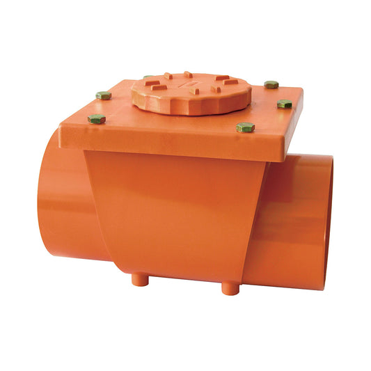 VALVOLA ANTIRIFLUSSO IN PVC ARANCIO DM 100