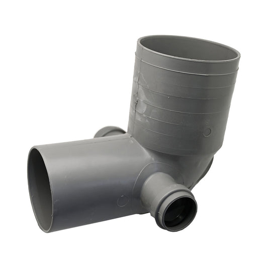 CURVA WC D. 100 2 ATTACCHI DM 40 D/S GRIGIO