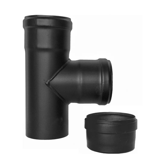 Raccordo A T 90° FFM Inox Nero Dm.100