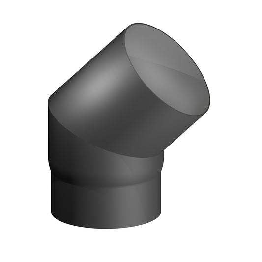 CURVA ACCIAIO AL CARBONIO SMALTATO 45° MF PER STUFE A LEGNA DM 180