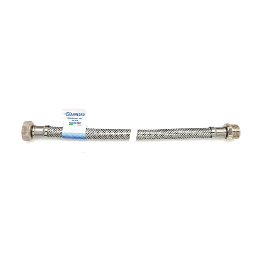 FLESSIBILE INOX MODELLO NORMALE CM. 30 MF 1/2"X3/8"