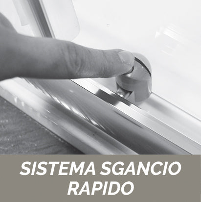 Essential Lato Doccia cm 118-120 Cristallo Serigrafato 6 mm