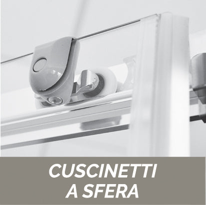 Essential Lato Doccia cm 87,5-90 Cristallo Serigrafato 6 mm