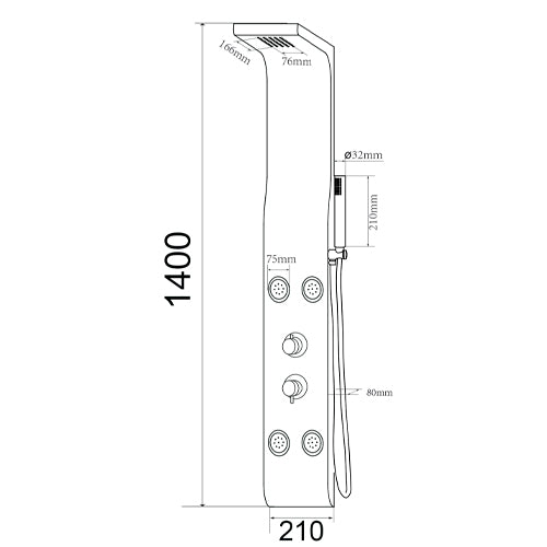 Kalamos Parete attrezzata multifunzione